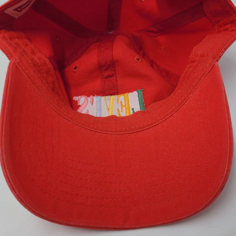 Levis Hat Snapback Red Multi-Color Embroidered Logo Casual Cotton Baseball Men - Picture 13 of 14